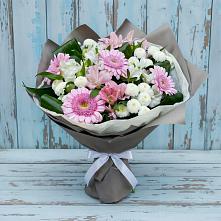 Букет цветов из:  Герберы, Альстромерии и Хризантемы в Качалино