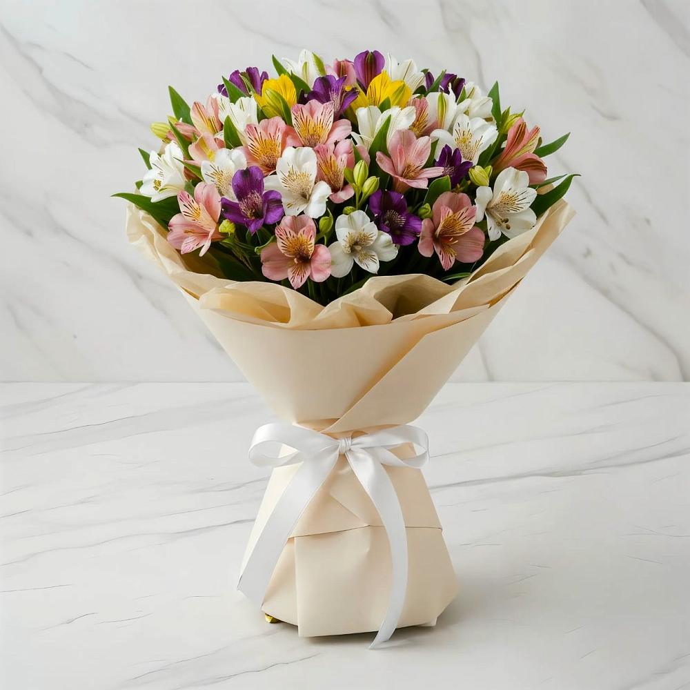 Букет цветов из: Альстромерии в Качалино