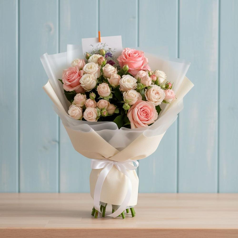 Букет цветов из: Розы в Качалино