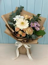 Букет цветов из:  Герберы и Хризантемы в Качалино