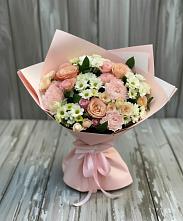Букет цветов из:  Гвоздики, Розы и Хризантемы в Качалино