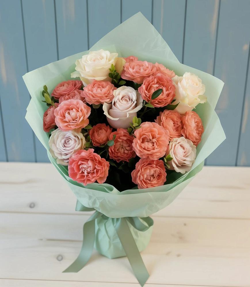 Букет цветов из: Розы в Качалино
