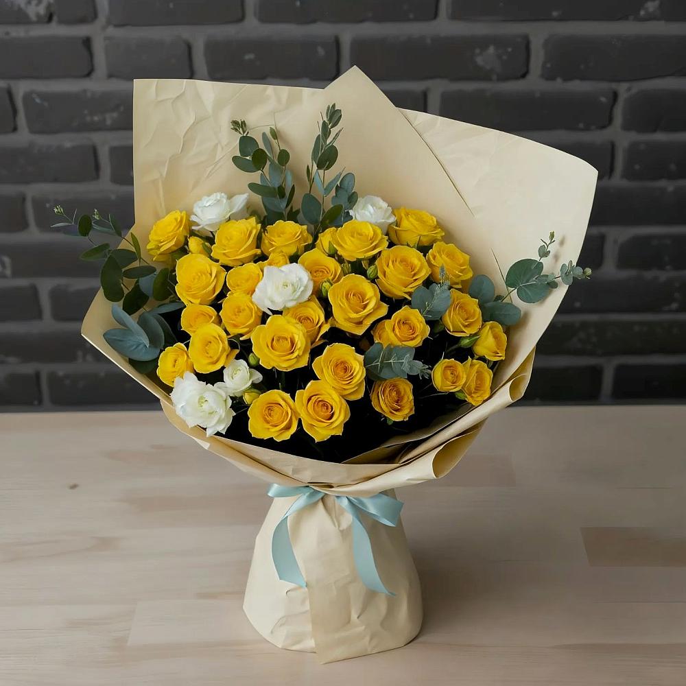 Букет цветов из: Розы в Качалино