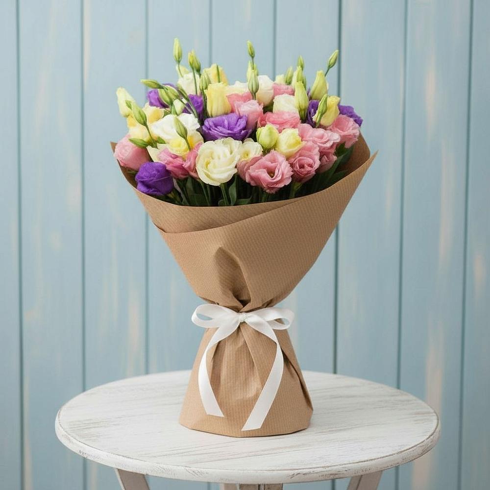 Букет цветов из: Лизиантусы в Качалино