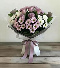 Букет цветов из:  Хризантемы и Розы в Качалино