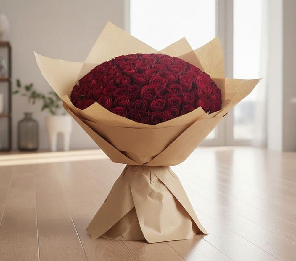 Букет 101 Красная роза в Качалино