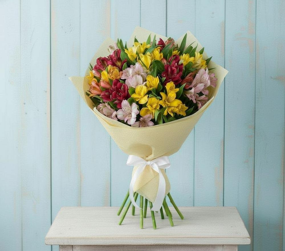 Букет цветов из: Альстромерии в Качалино