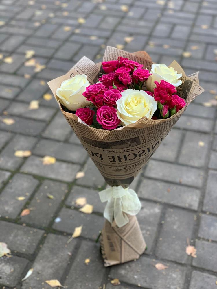 Букет цветов из: Розы в Качалино