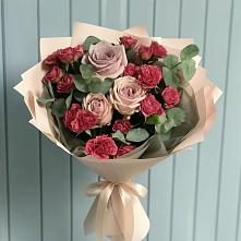 Букет цветов из:  Гвоздики и Розы в Качалино