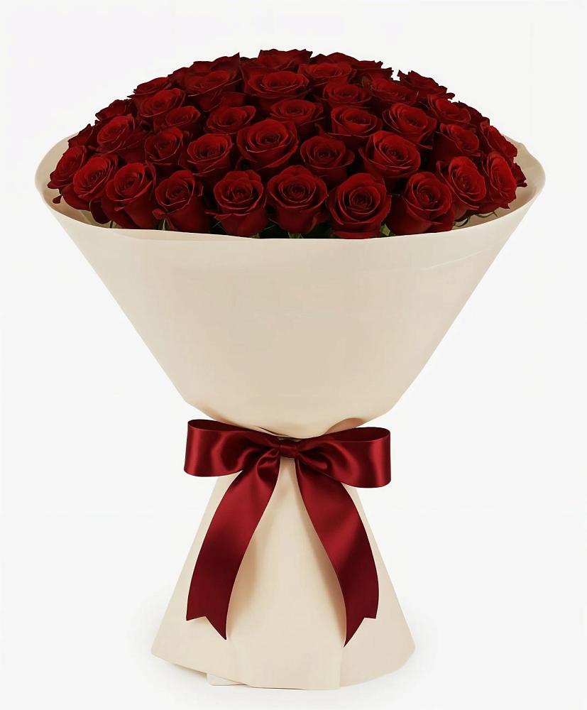 Букет 101 Бордовая роза Блэк Бакарра в Качалино