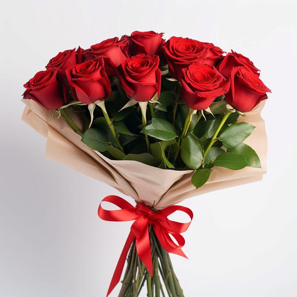 Букет 11 Красных роз Эдлесс Лав в Качалино