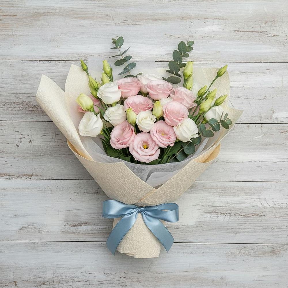 Букет цветов из: Лизиантусы в Качалино